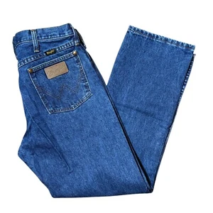 Pantalones de mezclilla azules de colección Wrangler para hombre 13MWZGK EE. UU. corte vaquero ajuste original 32 X 30 (31 29) - Imagen 1 de 5