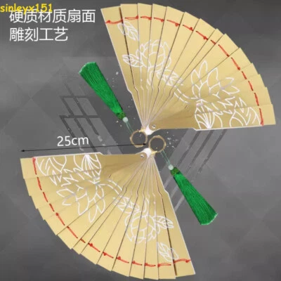 恶魔杀手杜马角色扮演折叠风扇性能丙烯酸金臂道具礼物 — 第 1/4 张图片