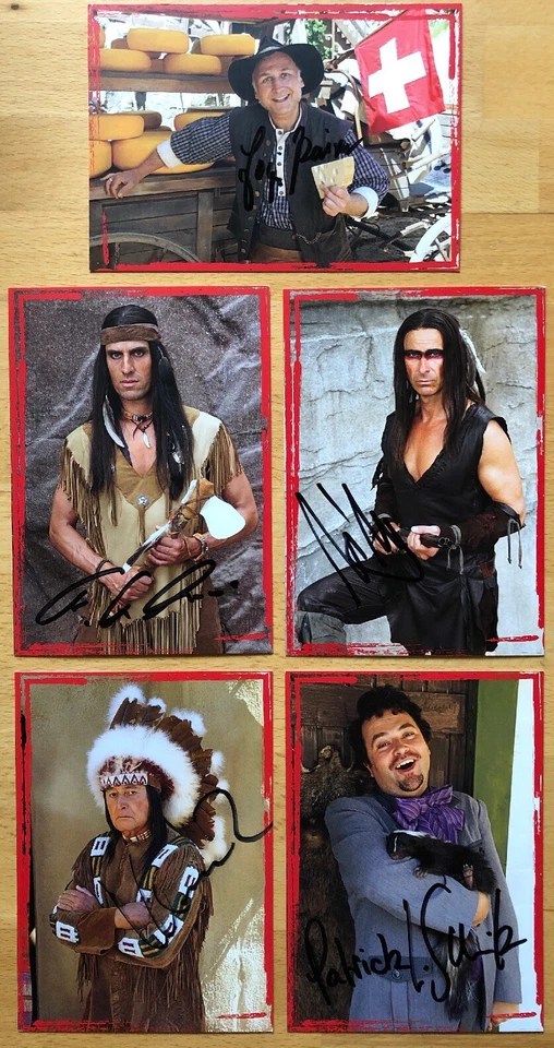 5x AK Karl May Festspiele 2019 Unter Geiern Autogrammkarten original signiert - Bild 1 von 1