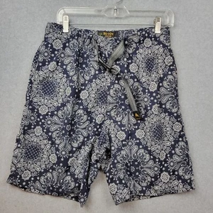 Burton Mens Shorts Size Large Paisley Floral Hybrid Clingman Navy Blue - Picture 1 of 14