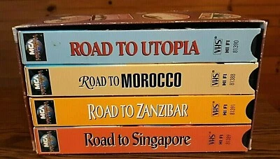 THE ROAD TO COLLECTION: MOROCCO SINGAPORE UTOPIA ZANZIBAR  BOX  SET 4VHS TAPES - Image 1 of 4