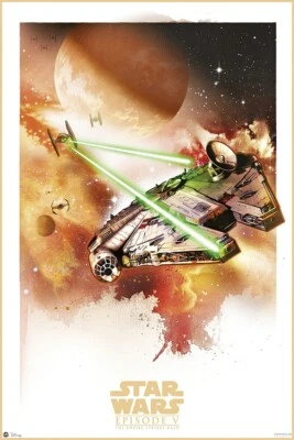 MOVIE POSTERS USA Star Wars: Episode V - The Empire Strikes Back - Movie Poster (Watercolor Art)
