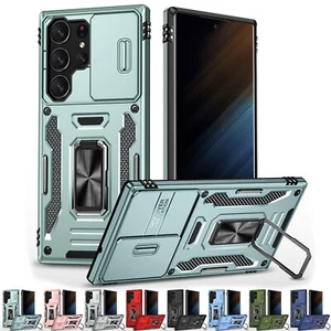 For Samsung A16 A26 A36 A25 A55 Military Slide Lens Stand Rugged Magnetic Case - Picture 1 of 57