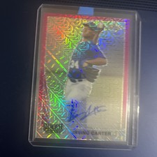 2021 Leaf Metal Draft - 1990 Leaf Autographs Pink Wave #LA-IC1 Irving Carter /10