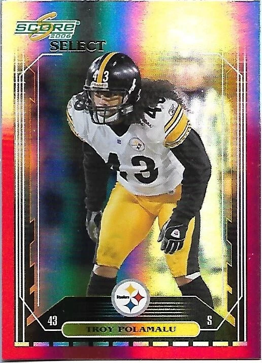 Troy Polamalu 2006 Score Select Red Zone Holo-Foil Parallel /25 - STEELERS - Image 1 of 1