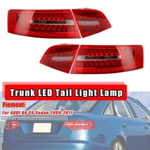 Outer Inner Trunk LED Tail Light Brake Light Set For AUDI A6 C6 Sedan 2009-2011 - Picture 1 of 12