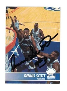 Dennis Scott Signed Autographed 1994 SkyBox NBA Hoops Card Orlando Magic - Picture 1 of 2