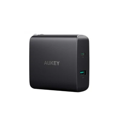 AUKEY USB-C 56.5W Wall Charger | PD Fast Charger with GaN Tech | Dual-Port - Image 1 of 3