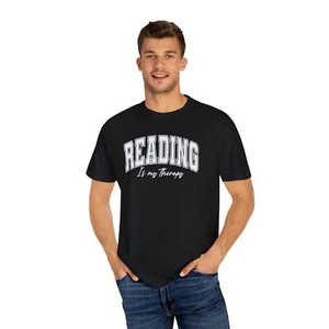 Lesen ist meine Therapie Unisex T-Shirt, Motivation, Inspiration, Lehrershirt - Bild 1 von 9