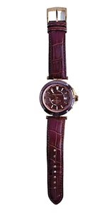 Ted Lapidus "1957" Men's Brown Dial Leather Band Watch - 5125704SM - EUC - Picture 1 of 3