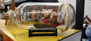 Vintage Ship in a Bottle Handmade & Corked Ships - Picture 1 of 3