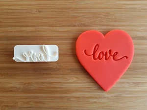 Liebe Fondant Prägestempel mit Griff Glasur Zuckerguss Keksstempel Hochzeit - Bild 1 von 1