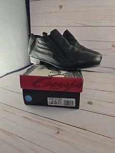 Capezio Womens Quadraflex Xtreme Pull Up Tap Dance Shoes Black Leather CG56 7.5M - Picture 1 of 3