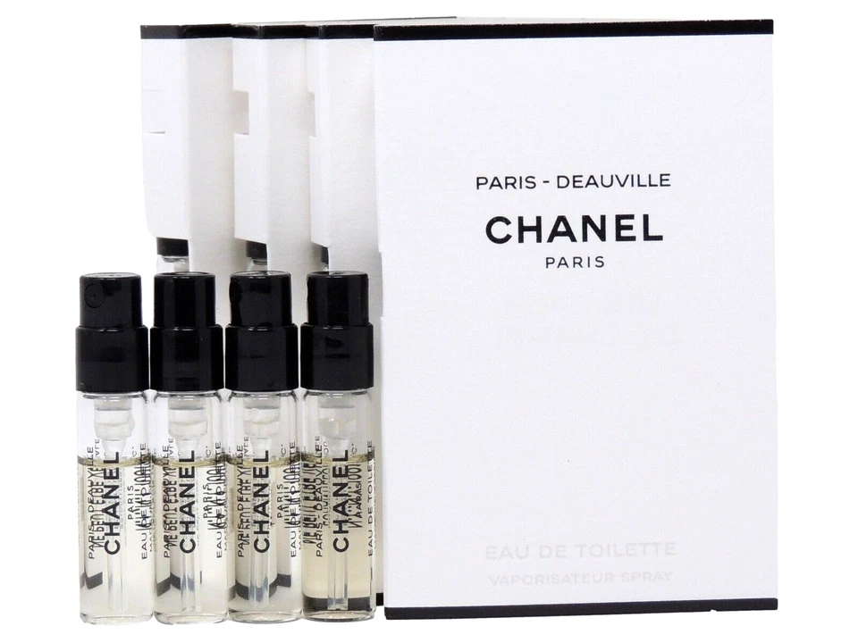 CHANEL PARIS DEAUVILLE EDT 1,5 ml 0,05 fl oz x 4 viales de muestra de spray de colonia perfume Foto 1 de 1