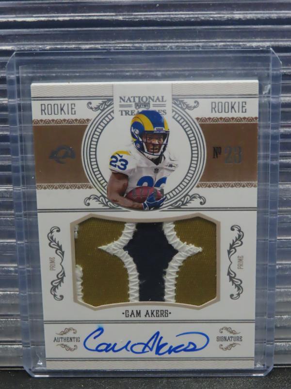 2020 National Treasures Cam Akers Crossover Rookie Patch Auto RC #/99 Rams