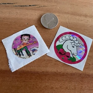 De Colección Lisa Frank Betty Boop Pegatina Mod con Teclado y Lámina Sandylion Unicornio 1988 - Imagen 1 de 2