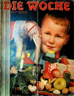 Die Woche Magazine December 4 1935 Ships Cross Country Skiing  - Image 1 of 3