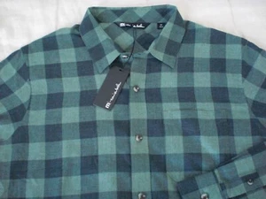 Travis Mathew “Half Moon Bay” Plaid Sport Shirt, NWT - Men's M - Heather Laurel - Picture 1 of 7
