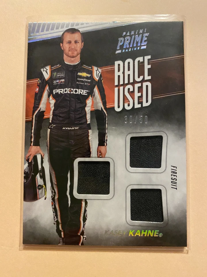 A18,227 - 2018 Panini Prime Race Used Trios Firesuit #20 Kasey Kahne/50 - Image 1 of 1