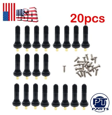 Sensor de presión de neumáticos 20xTPMS vástagos de válvula de goma para Dodge Nitro Durango Volvo Foto 1 de 4