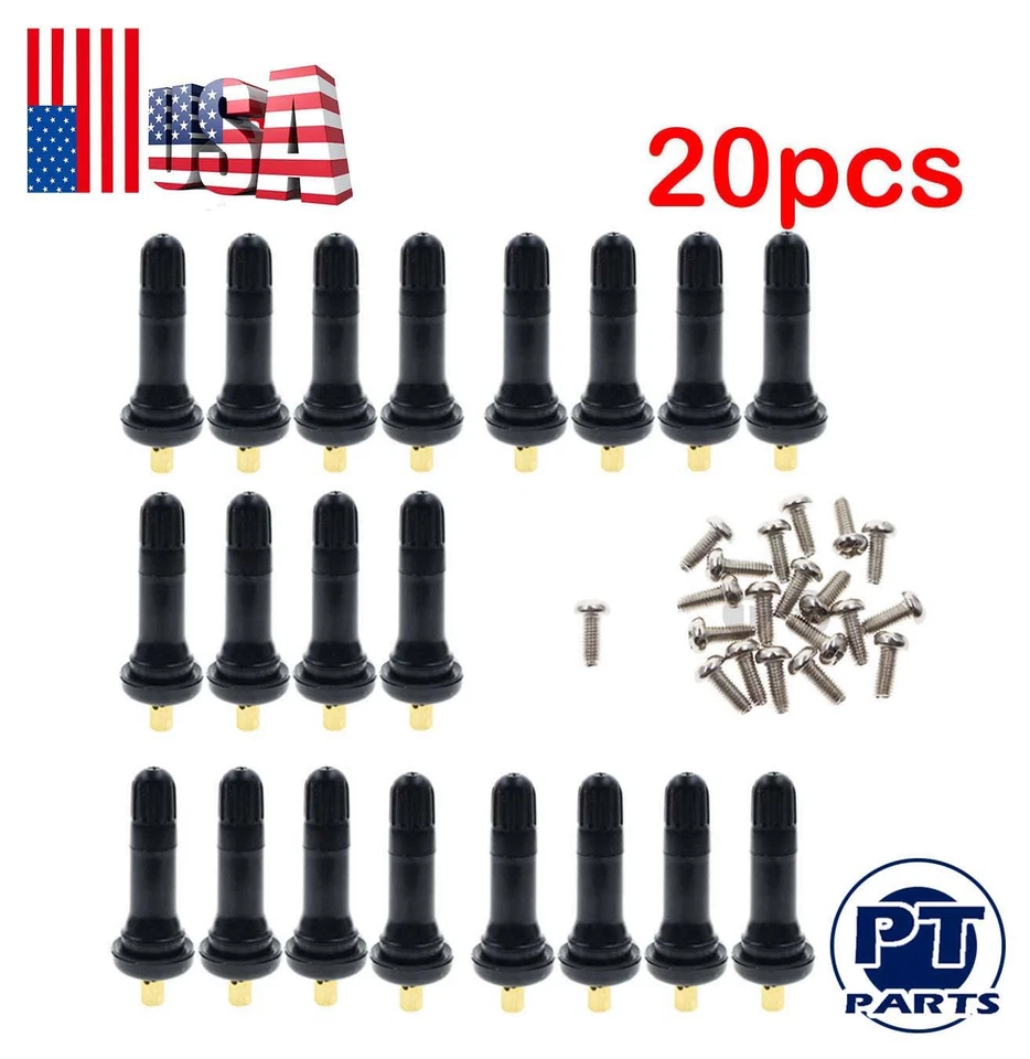 Sensor de presión de neumáticos 20xTPMS vástagos de válvula de goma para Dodge Nitro Durango Volvo Foto 1 de 4