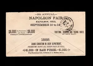 J Halter Sec Napoleon Fair 1888 ALL OVER Backside Horse Racing & More Cover 4d - Picture 1 of 2