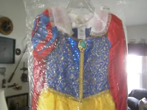 NEW! Girls Disney SNOW WHITE Traditional Blue~Yellow w/ Red Cape Dress Size 9~10 - Picture 1 of 4