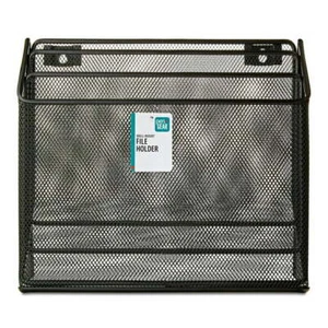 Pen+Gear Wall Mount Metal Mesh File Holder, 3 Tiers, Black - Picture 1 of 4