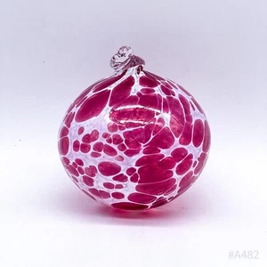 Vintage Glaskugel Fensterkugel zum Aufhängen, Handgefertigt Pink Rosa | 8cm Ø - Bild 1 von 12