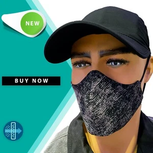 ENTREGA RÁPIDA Máscara facial de algodón lavable, reutilizable Grafit - Imagen 1 de 1