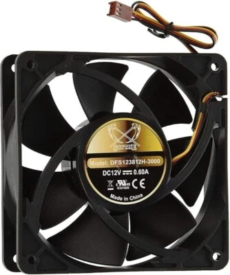 Ultra Kaze Scythe Heavy Duty Computer Cooling Fan 120mm 3000RPM, DFS123812H-3000 - Image 1 of 3