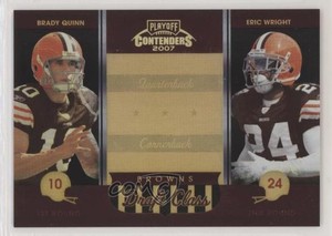 2007 Playoff Contenders Draft Class Black /100 Eric Wright Brady Quinn Rookie RC