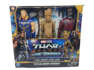 Marvel Thor Groot Star-Lord Set 3 Figuren Titan Hero Serie 12" Originalverpackt - Bild 1 von 9