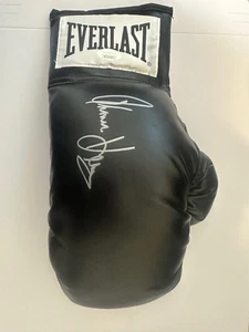 Thomas Tommy Hearns signierter schwarzer Everlast Boxhandschuh JSA - Bild 1 von 2