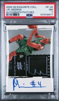 2009-10 Upper Deck Exquisite Autograph Patches J.R. Giddens PSA 7 POP 1 SP BV$🔥 - Image 1 of 3