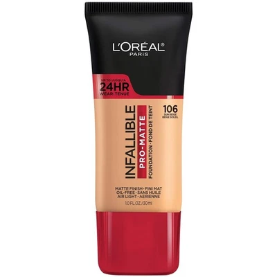 LOREAL Infallible Pro Matte Foundation SUN BEIGE 106 24hr oil free - Image 1 of 4