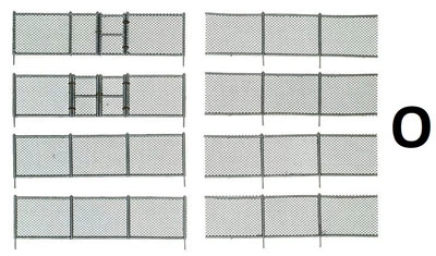 O Scale - CHAIN LINK FENCE WITH GATE- WOO-A3003 - Image 1 of 4