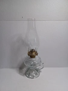 Vintage Adler Klarglas Hurrikan Öllampe mit Schornstein hergestellt von P & A Herstellungsjahr Co. - Bild 1 von 10