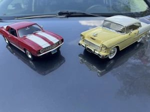 Vintage Maßstab 1:18 Diecast Modell 55 Chevrolet Bel Air, 69 Camaro Z/28 - Bild 1 von 24
