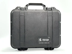 Genuine Pelican 1400 Watertight Small Case w/ Foam 13-3/8" x 11-5/8" x 6", Black - Picture 1 of 10