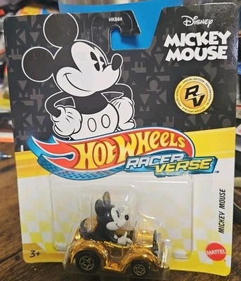Hot Wheels Racer Verse Edición Especial DORADO MICKEY MOUSE Coche ¡NUEVO PERSECUCIÓN! Foto 1 de 3