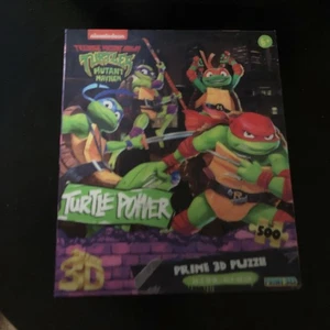 NEW Nickelodeon TMNT 2023 500pc Prime 3D Puzzle 24”x18” Mutant Mayhem - Picture 1 of 3