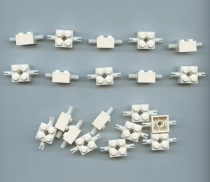 LEGO x 20 White Brick, Modified 2 x 2 with Pins and Axle Hole 30000 - Picture 1 of 1