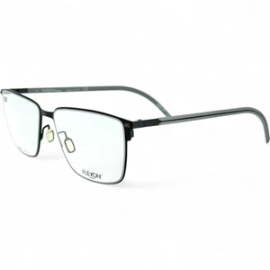 Flexon B2076 Mens Metal Eyeglass Frame 001 Black 56-17 Flexible Titanium - Picture 1 of 5