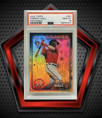 Forrest Wall RC *5/5* 2024 Topps Fireworks *PSA 10* #391 Atlanta Braves MLB - Image 1 of 3