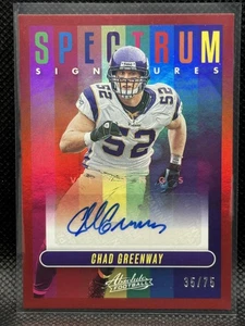 2023 Panini Absolute #SPEC-CGW Chad Greenway Spectrum Signatures Red #/75 - Picture 1 of 2