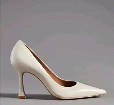 NUEVO Tacones de tacón Anthropologie Maeve punta marfil blanco roto para mujer talla 41 Foto 1 de 4