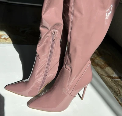 Steve Madden Vava, сливы, над колена, ботинки с молнией и 4» туфли на шпильке - Изображение 1 из 4