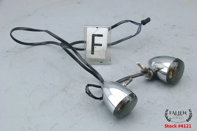 Harley Softail Fatboy 2006 conjunto de señal de giro delantera video cromado #4121 Foto 1 de 4