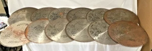 Lot of 12 Antique Regina Music Box Metal Discs 15.5” Pat. Date 1889-1893 - Picture 1 of 14